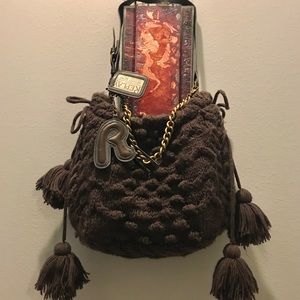 REPLAY Chain Knit Hobo Large Fringed Tassel
